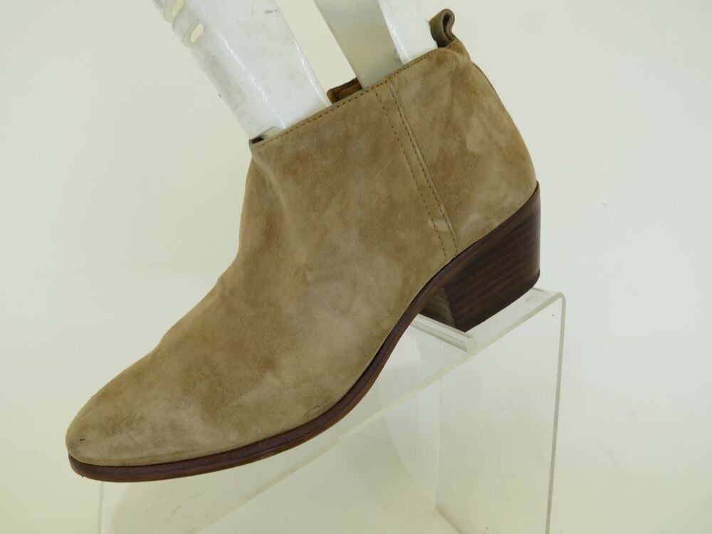 J Crew Womens Brown Suede Zip Ankle Fashion Boots Bootie Size 8.5 M